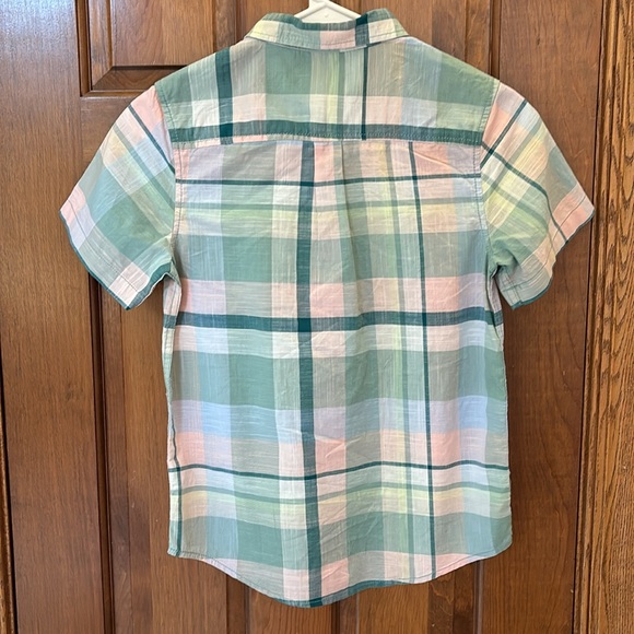 Cat & Jack Boys Button Down Short Sleeve Shirt - Size YM - Picture 5 of 5